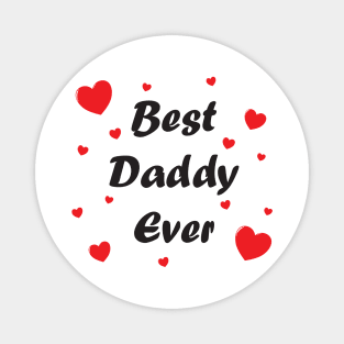 Best daddy ever heart doodle hand drawn design Magnet